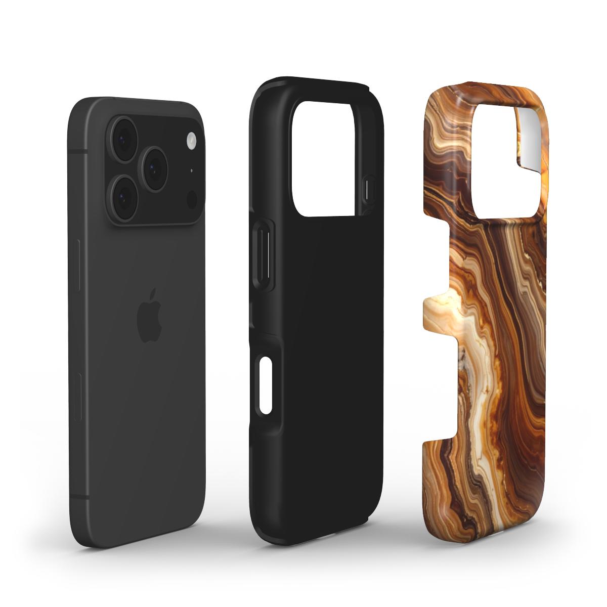 Amber Flow stoßfeste Handyhülle – Dual Layer Schutzaufbau aus TPU und PC