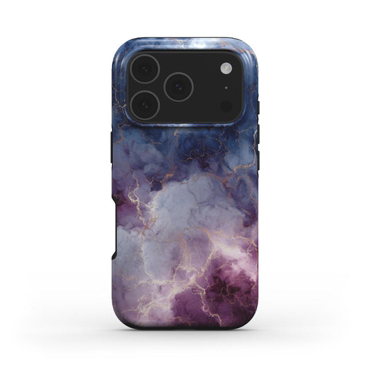 Nebula Quartz MagSafe Handyhülle – Rückseite im Nebula Quartz Marmordesign – iPhone Rückansicht