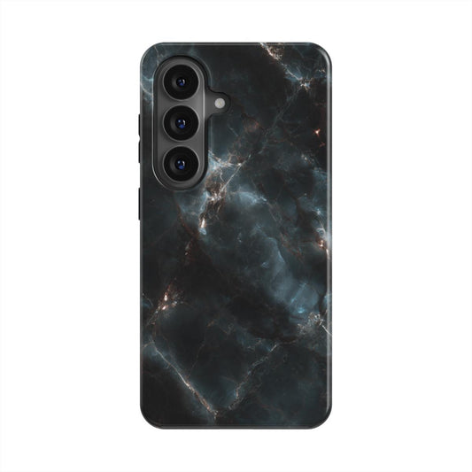 Midnight Surge magnetische Handyhülle – Rückseite im Midnight Surge Marmordesign – Samsung Rückansicht
