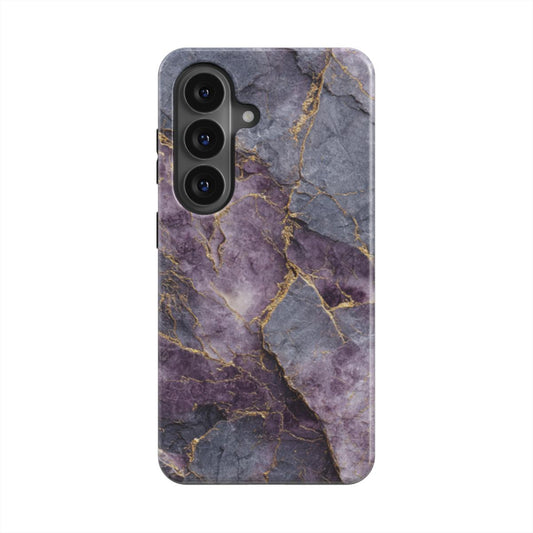 Violet Veins magnetische Handyhülle – Rückseite im Violet Veins Marmordesign – Samsung Rückansicht