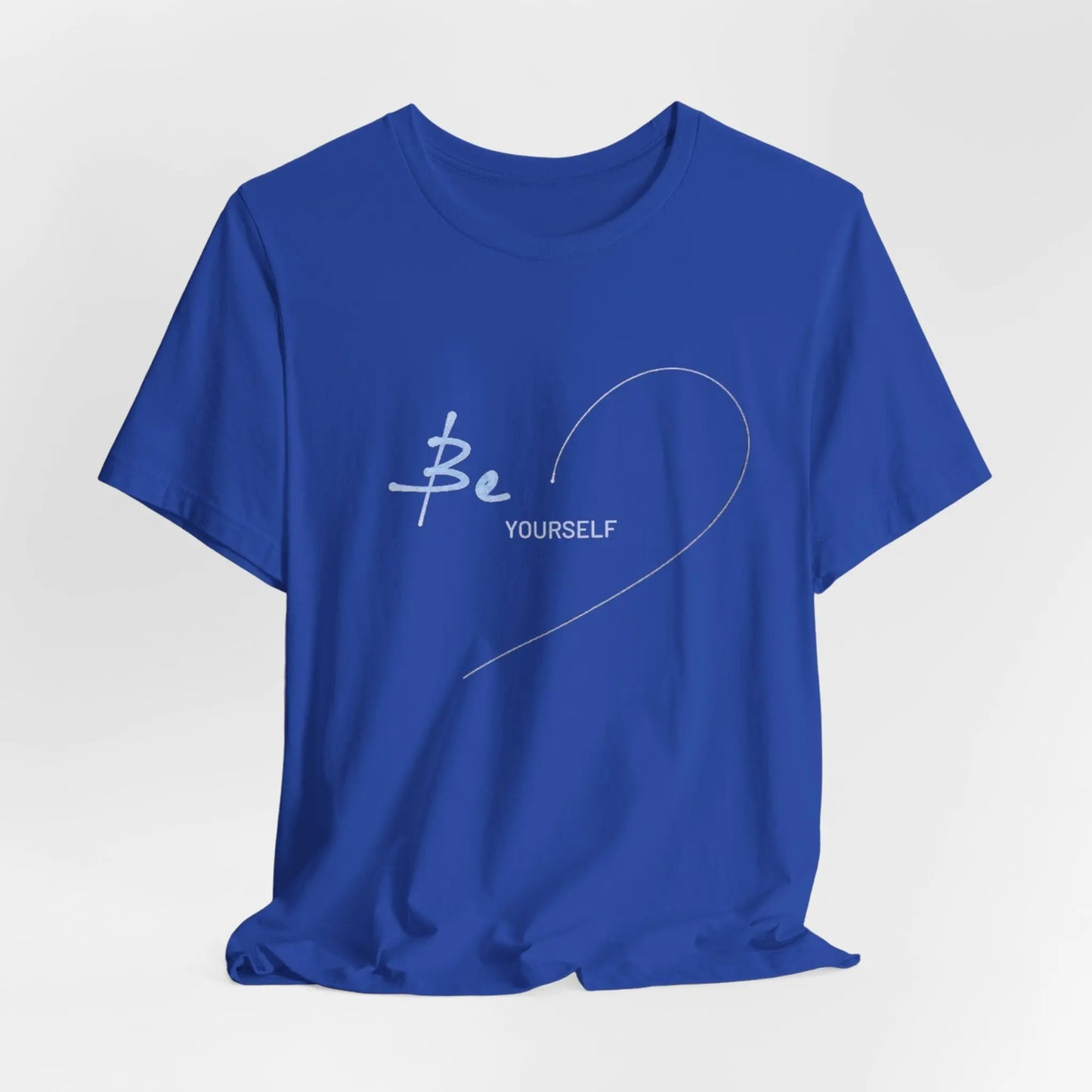 „Be Yourself“ – Schwarzes T-Shirt mit Herzmotiv | Unisex Shirt mit inspirierendem Spruch - ElmunoT-Shirt