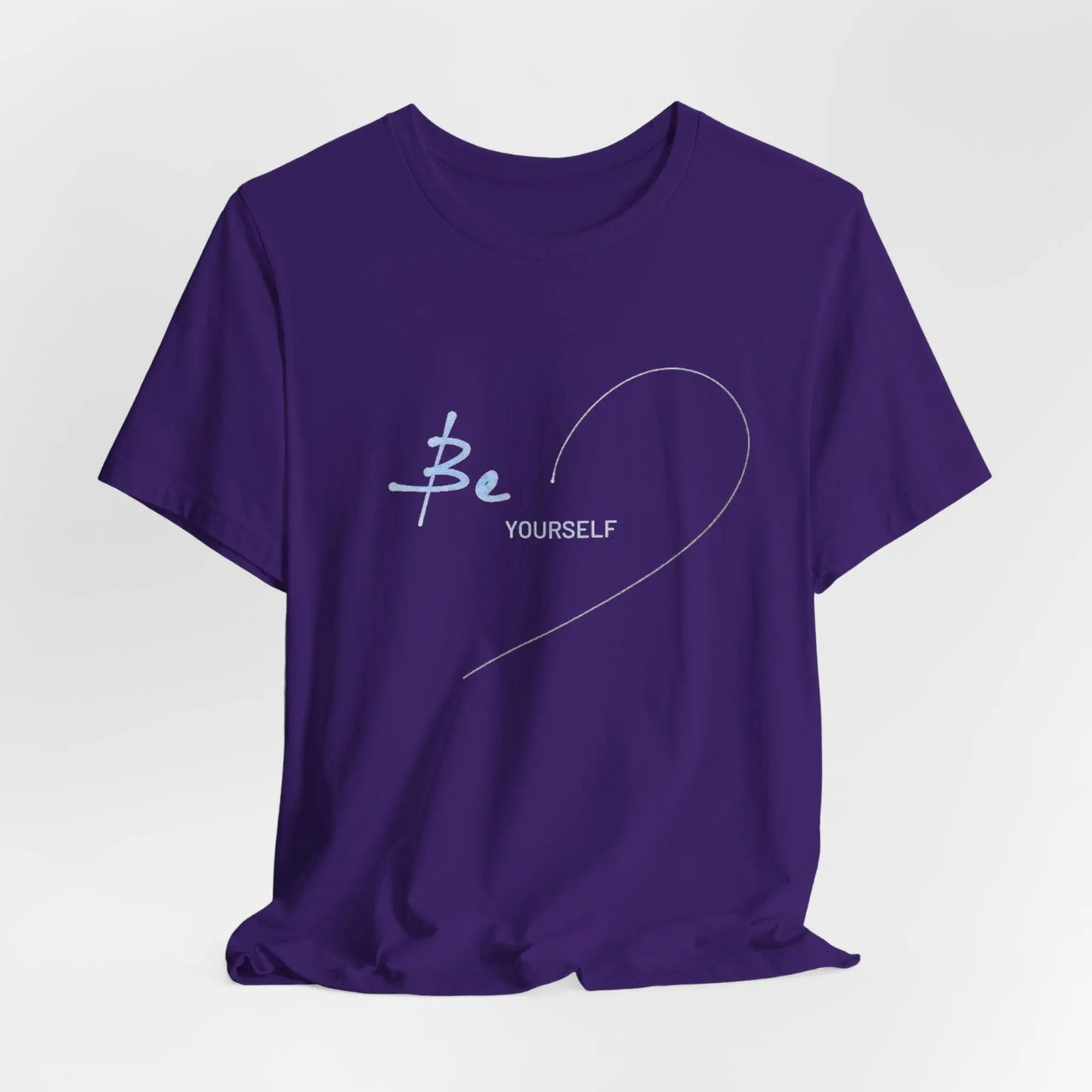 „Be Yourself“ – Schwarzes T-Shirt mit Herzmotiv | Unisex Shirt mit inspirierendem Spruch - ElmunoT-Shirt