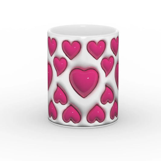 Romantische Kaffeetasse mit glänzendem Herzmotiv, perfekte Geschenkidee für Verliebte