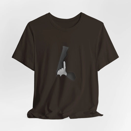 Schlicht & Stark – Schwarzes Statement T-Shirt mit Handzeichen Design - ElmunoT-Shirt