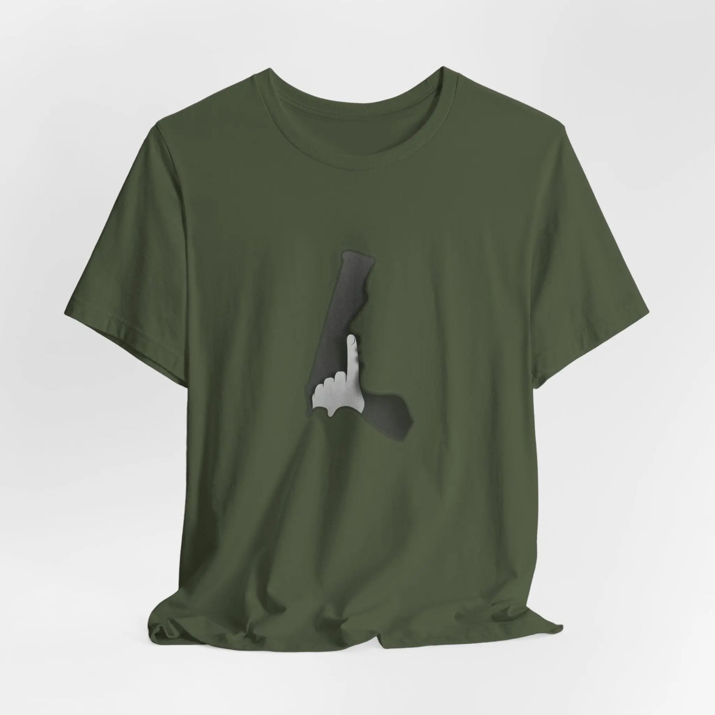 Schlicht & Stark – Schwarzes Statement T-Shirt mit Handzeichen Design - ElmunoT-Shirt