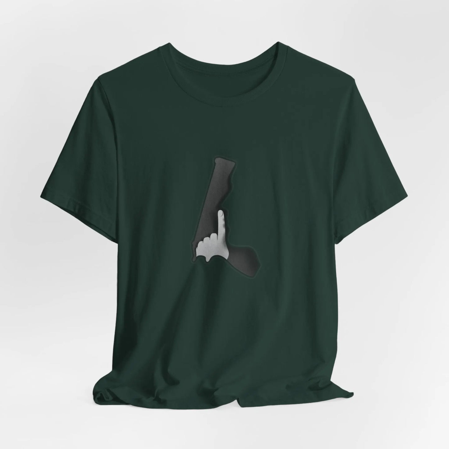 Schlicht & Stark – Schwarzes Statement T-Shirt mit Handzeichen Design - ElmunoT-Shirt