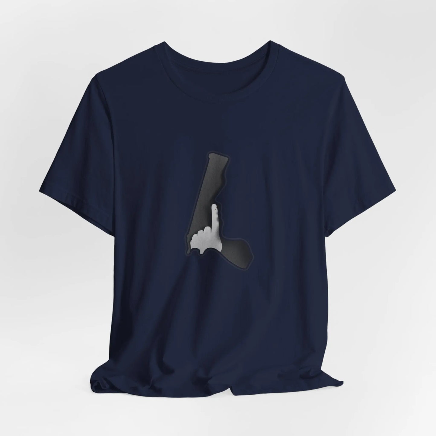 Schlicht & Stark – Schwarzes Statement T-Shirt mit Handzeichen Design - ElmunoT-Shirt