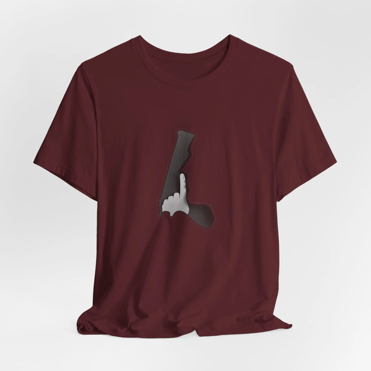 Schlicht & Stark – Schwarzes Statement T-Shirt mit Handzeichen Design - ElmunoT-Shirt
