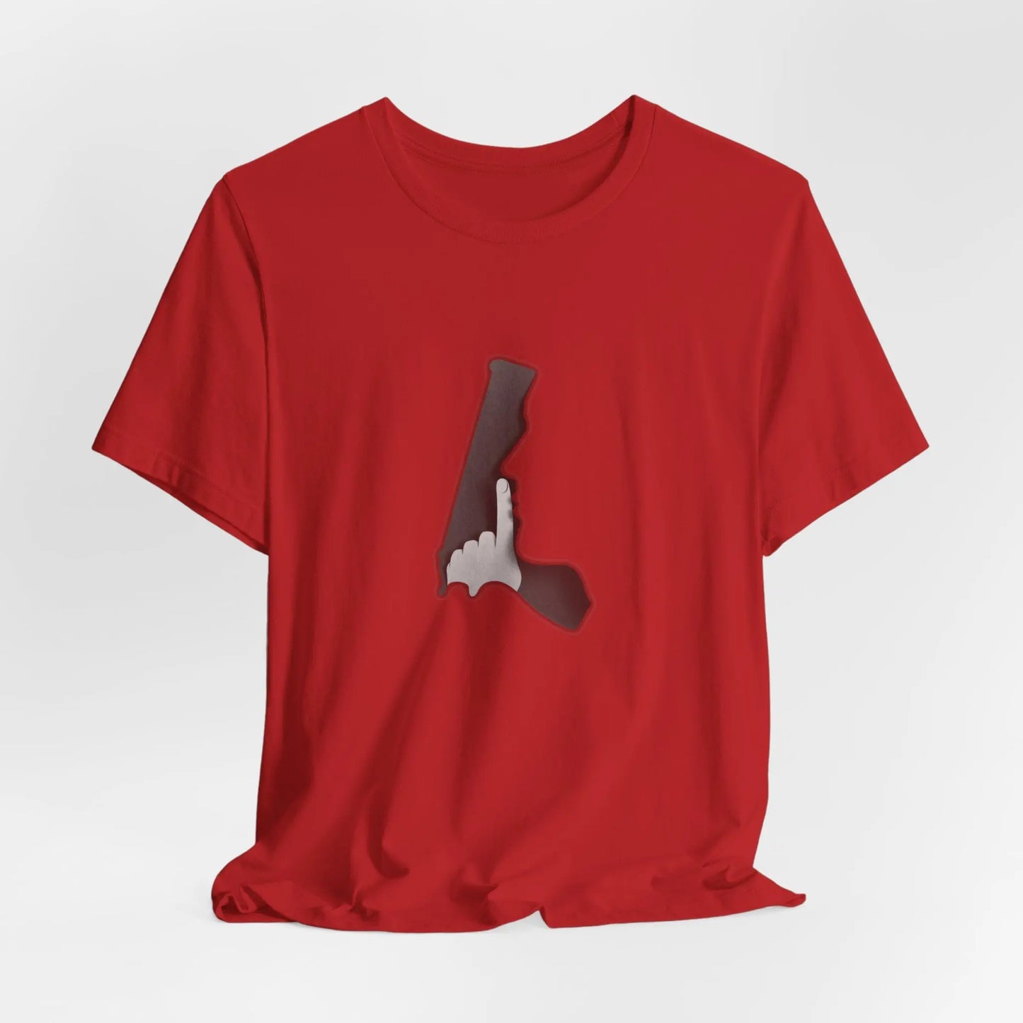 Schlicht & Stark – Schwarzes Statement T-Shirt mit Handzeichen Design - ElmunoT-Shirt