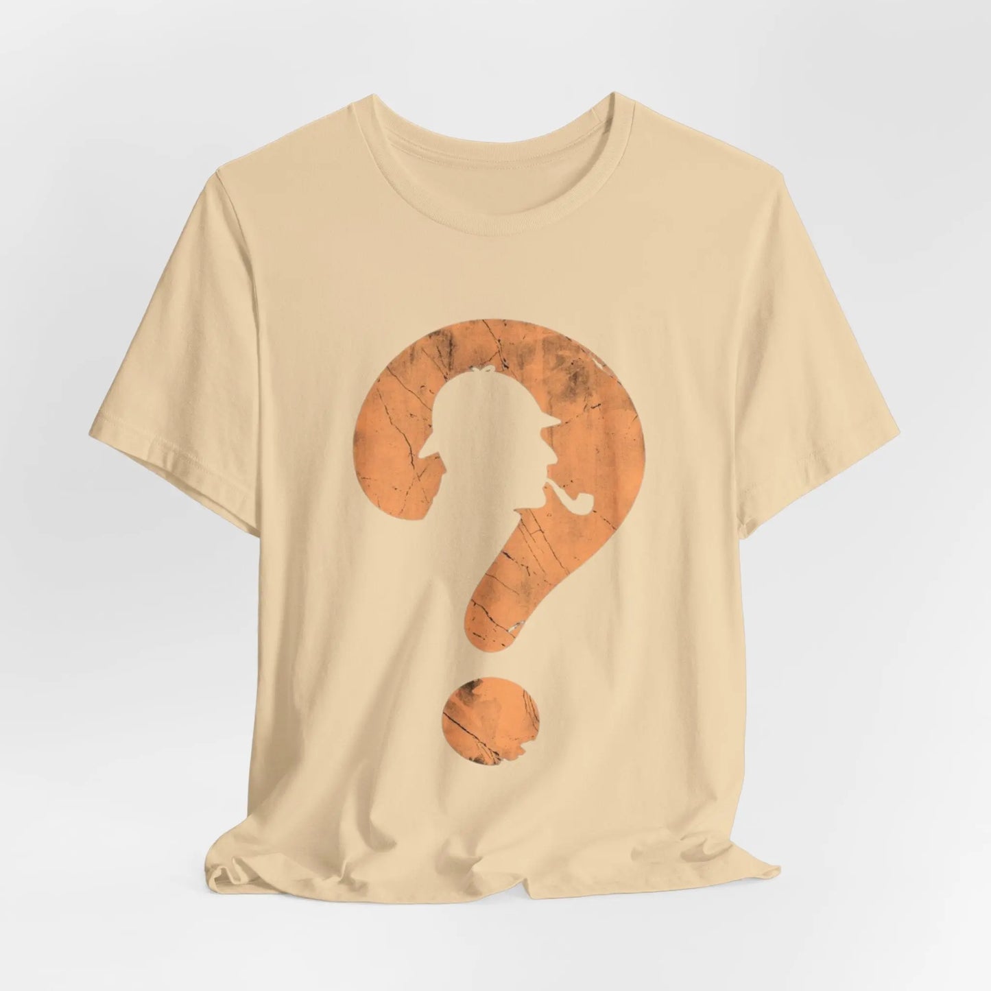 Sherlock - Style T-Shirt – Fragezeichen mit Detektiv - Silhouette | Unisex Retro Shirt - ElmunoT-Shirt
