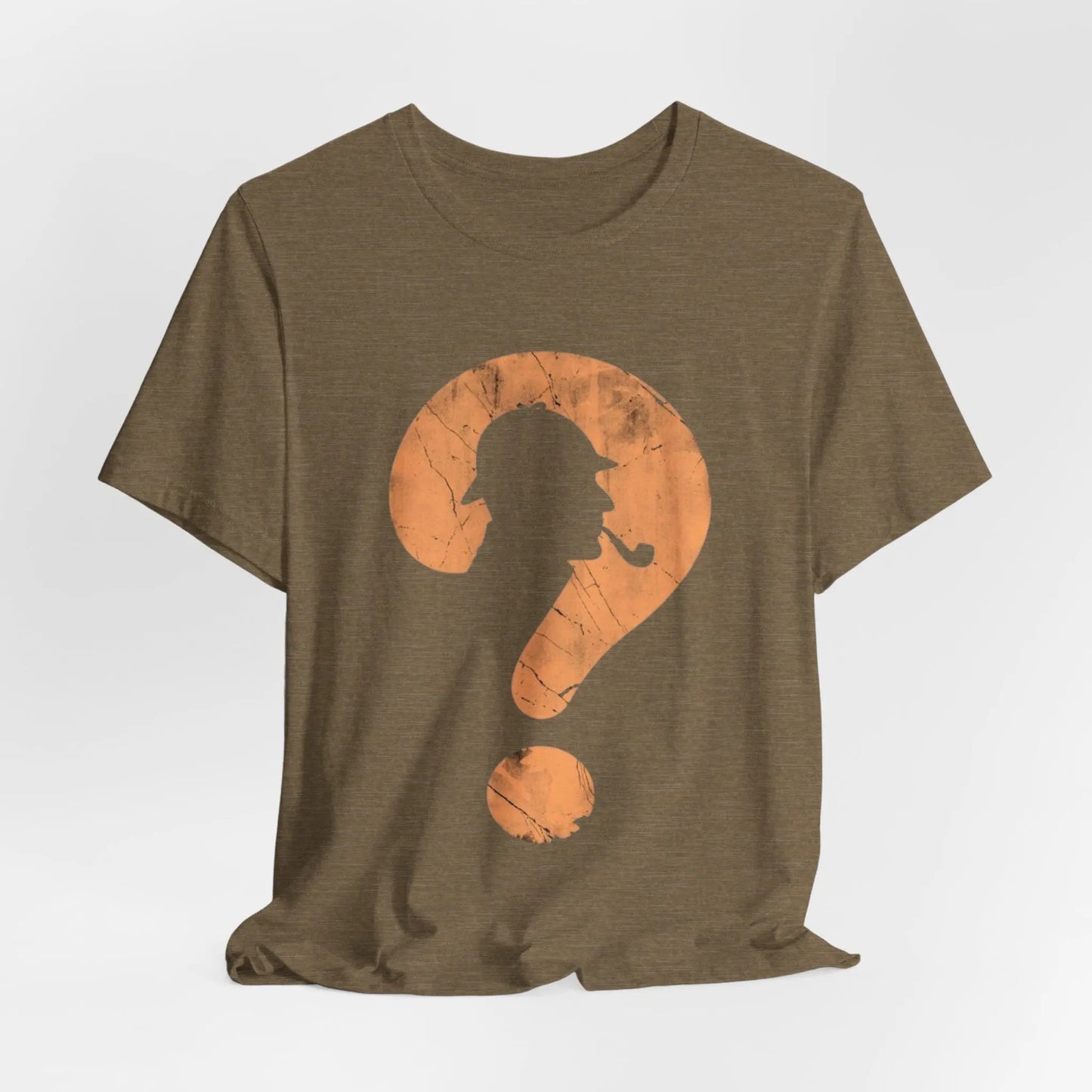 Sherlock - Style T-Shirt – Fragezeichen mit Detektiv - Silhouette | Unisex Retro Shirt - ElmunoT-Shirt