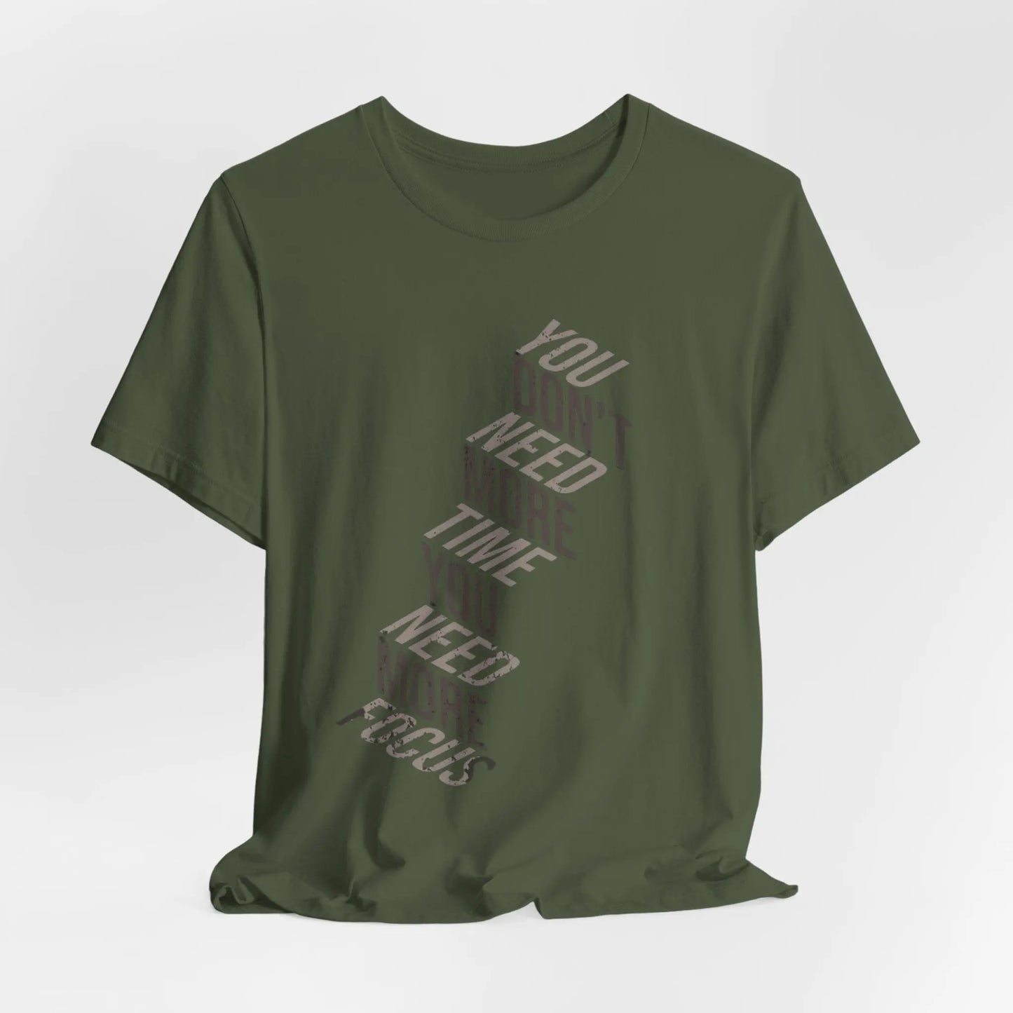 Motivationsshirt Herren & Damen – „You Need More Focus“ – Heather Ice Blue | Bella+Canvas 3001 Unisex Shirt - ElmunoT-Shirt