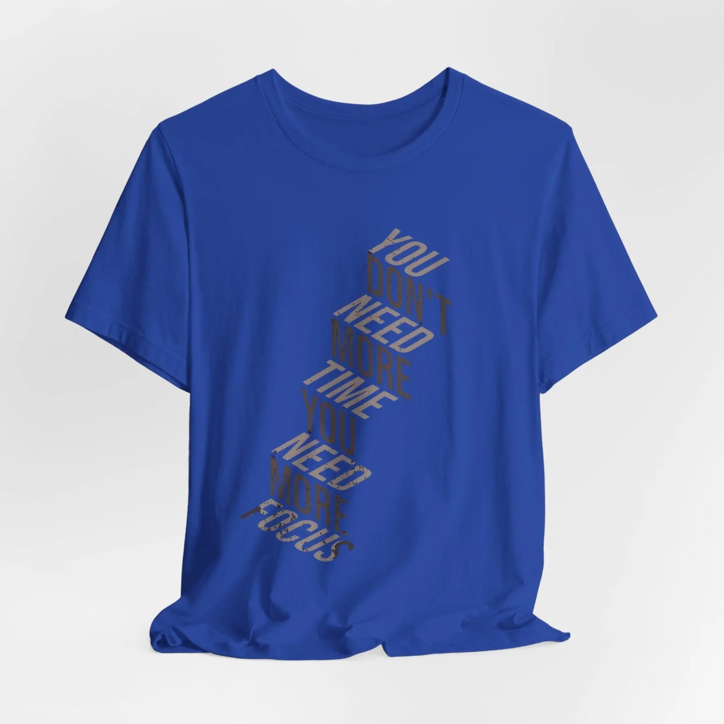 Motivationsshirt Herren & Damen – „You Need More Focus“ – Heather Ice Blue | Bella+Canvas 3001 Unisex Shirt - ElmunoT-Shirt