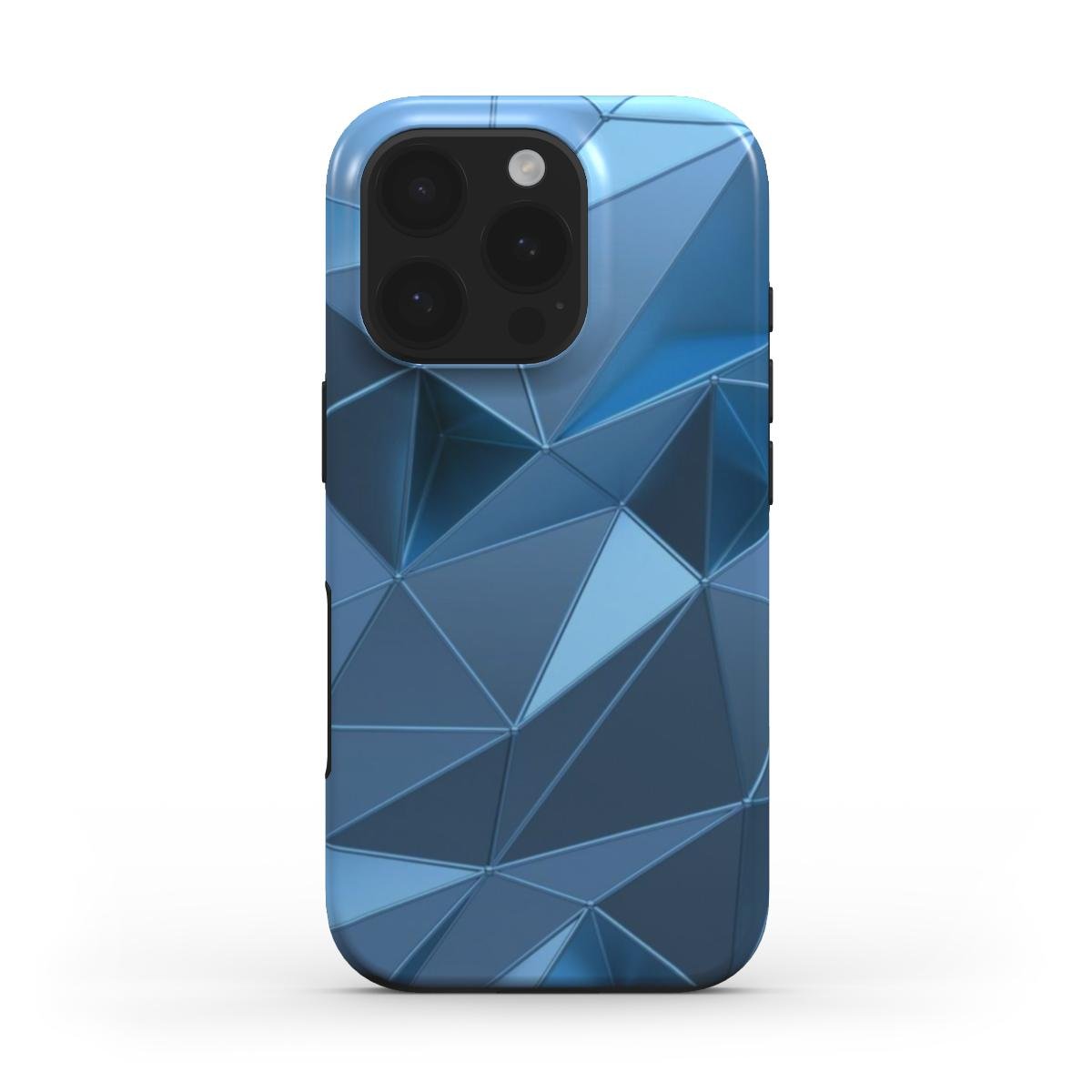 MagSafe Handyhülle – 3D Polygon Blau | Stoßfest & Stylisch - ElmunoTech Accessories