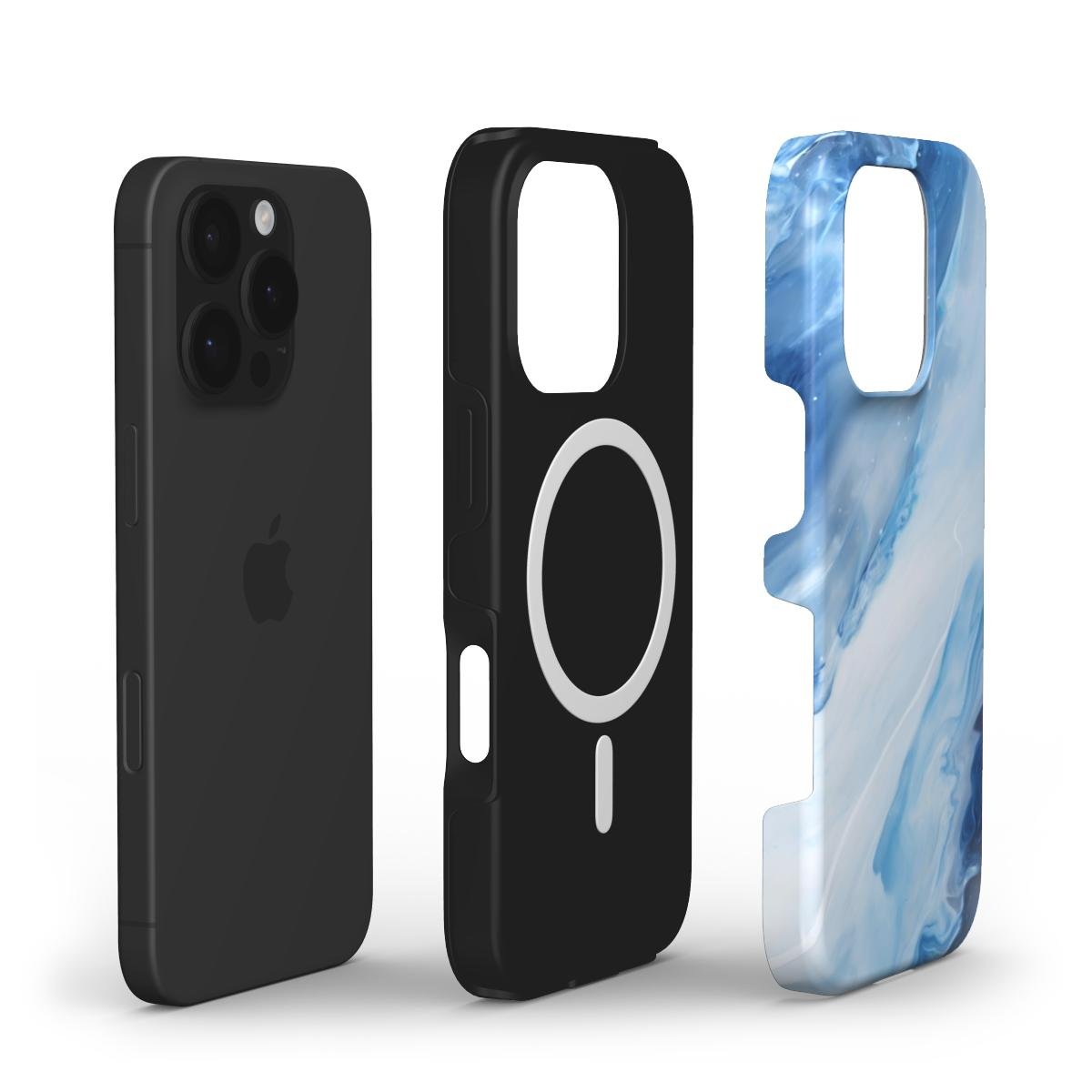 MagSafe Handyhülle – Abstraktes Blaues Wellen - Design - ElmunoTech Accessories