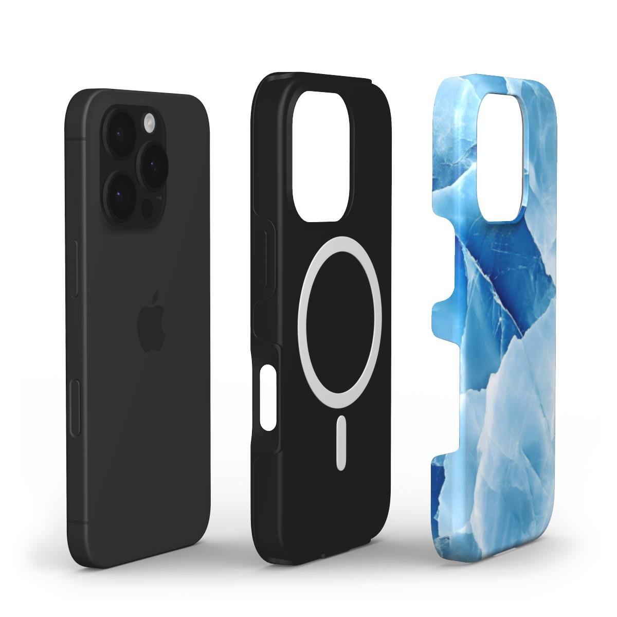 MagSafe Handyhülle – Eisblaues Marmor Design | Stoßfest & Stilvoll - ElmunoTech Accessories