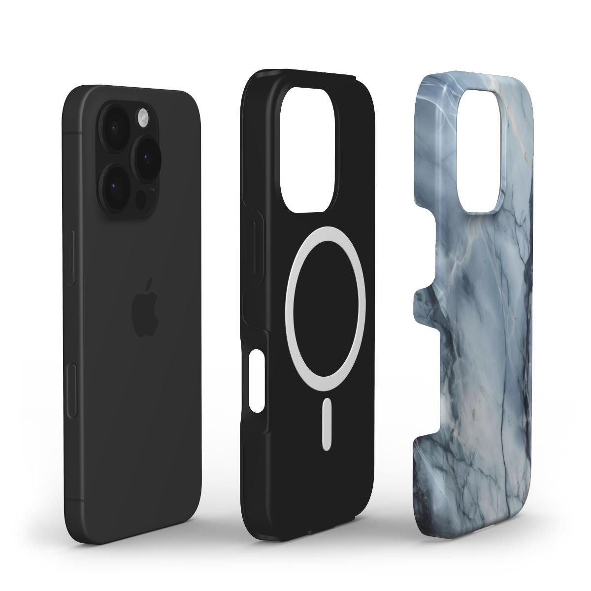 MagSafe Handyhülle – Marmor Grau Design - ElmunoTech Accessories