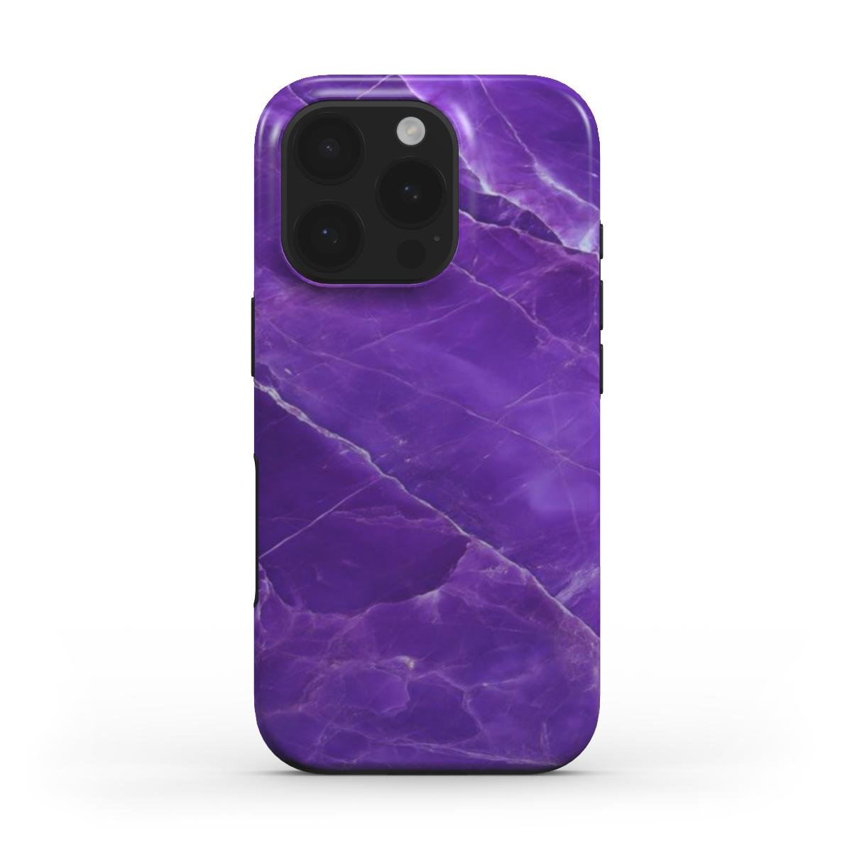 MagSafe Handyhülle – Violett - Marmor Design (Stoßfest) - ElmunoTech Accessories