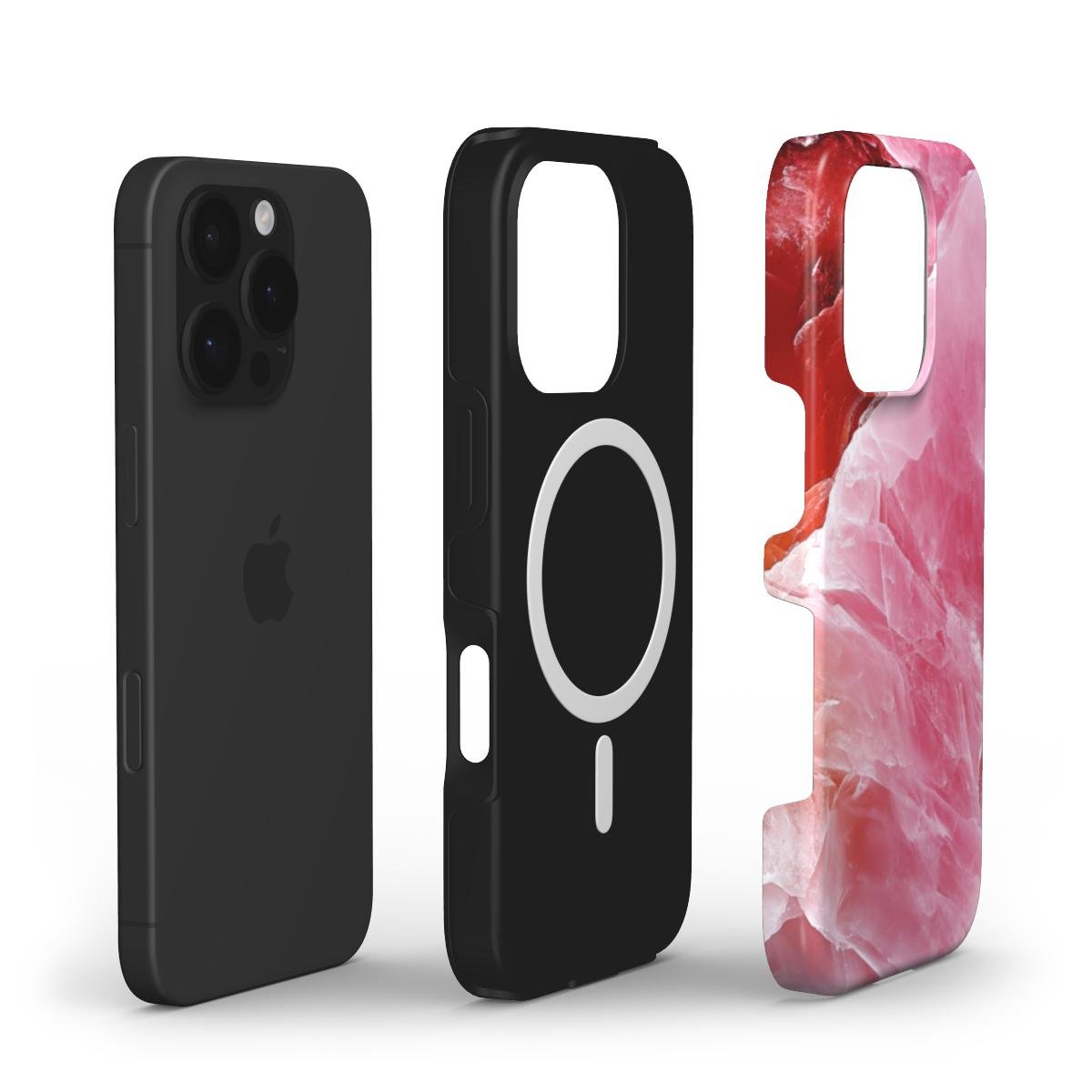 MagSafe Marmor Handyhülle – Rosa Kristall - Design - ElmunoTech Accessories