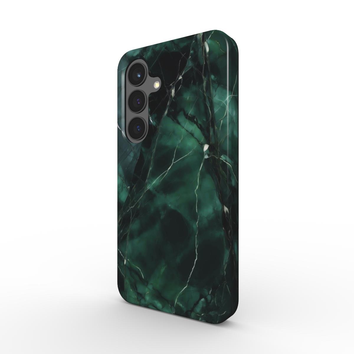 Stoßfeste Handyhülle – Dunkelgrünes Marmor Design - ElmunoTech Accessories