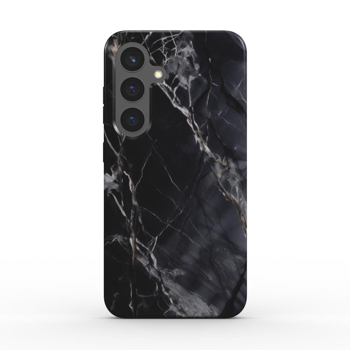Stoßfeste Handyhülle – Schwarzes Marmor Design - ElmunoTech Accessories
