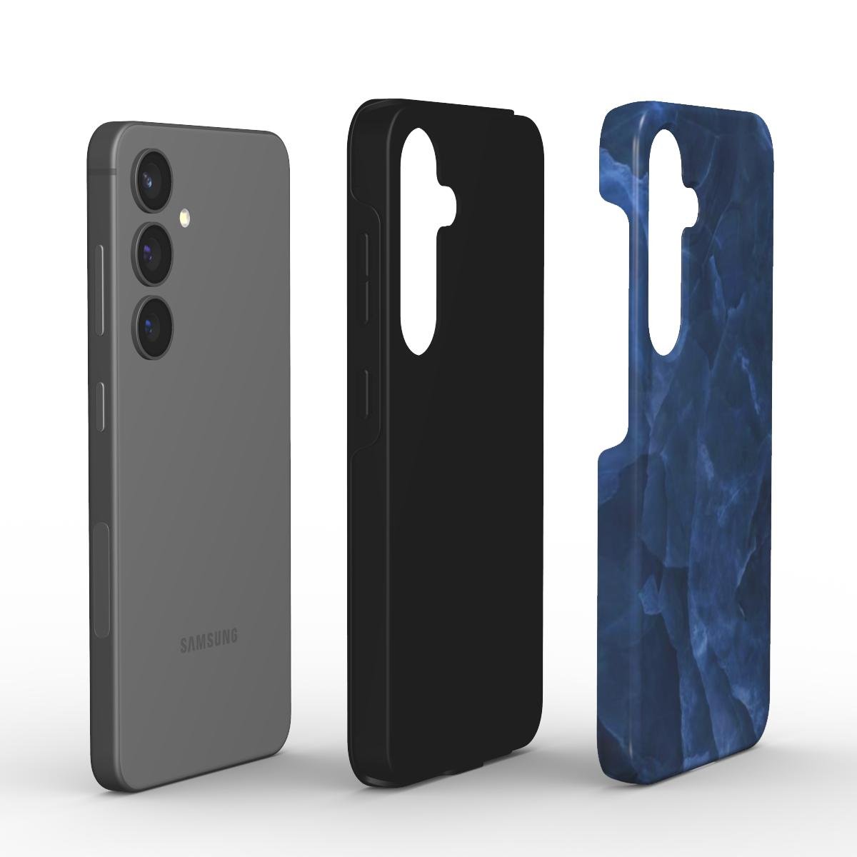 Stoßfeste Handyhülle – Tiefblaues Marmor - Design - ElmunoTech Accessories