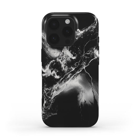 Stoßfeste Marmor Handyhülle – Schwarz & Weiß - ElmunoTech Accessories