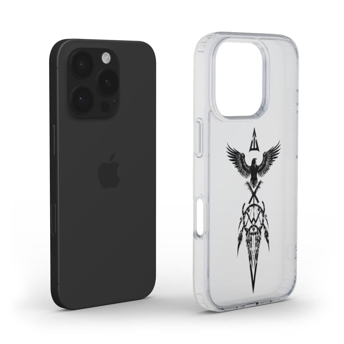 Transparente Handyhülle mit Tribal - Rabe - ElmunoTech Accessories