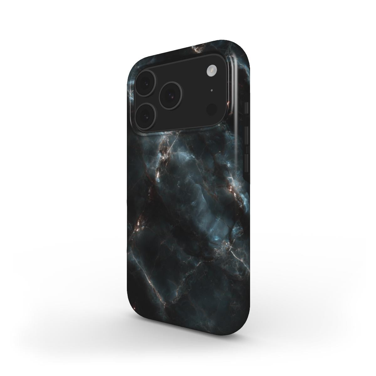Stoßfeste Marmor-Design Handyhülle – „Midnight Surge“