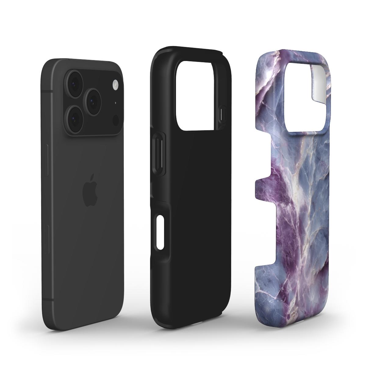 Violet Storm stoßfeste Handyhülle – Dual Layer Schutzaufbau aus TPU und PC