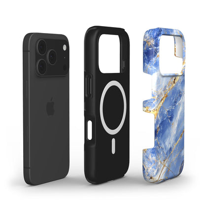 Blau & Gold MagSafe Handyhülle – Aufbau mit MagSafe-Magnetring und Design-Außenschale