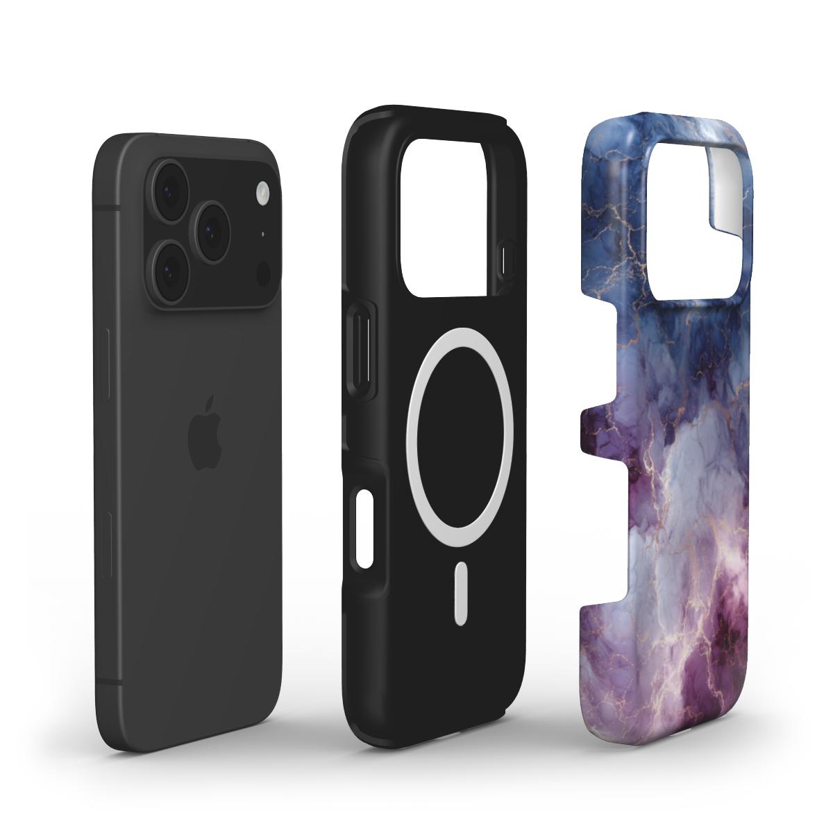 Nebula Quartz MagSafe Handyhülle – Aufbau mit MagSafe-Magnetring und Design-Außenschale