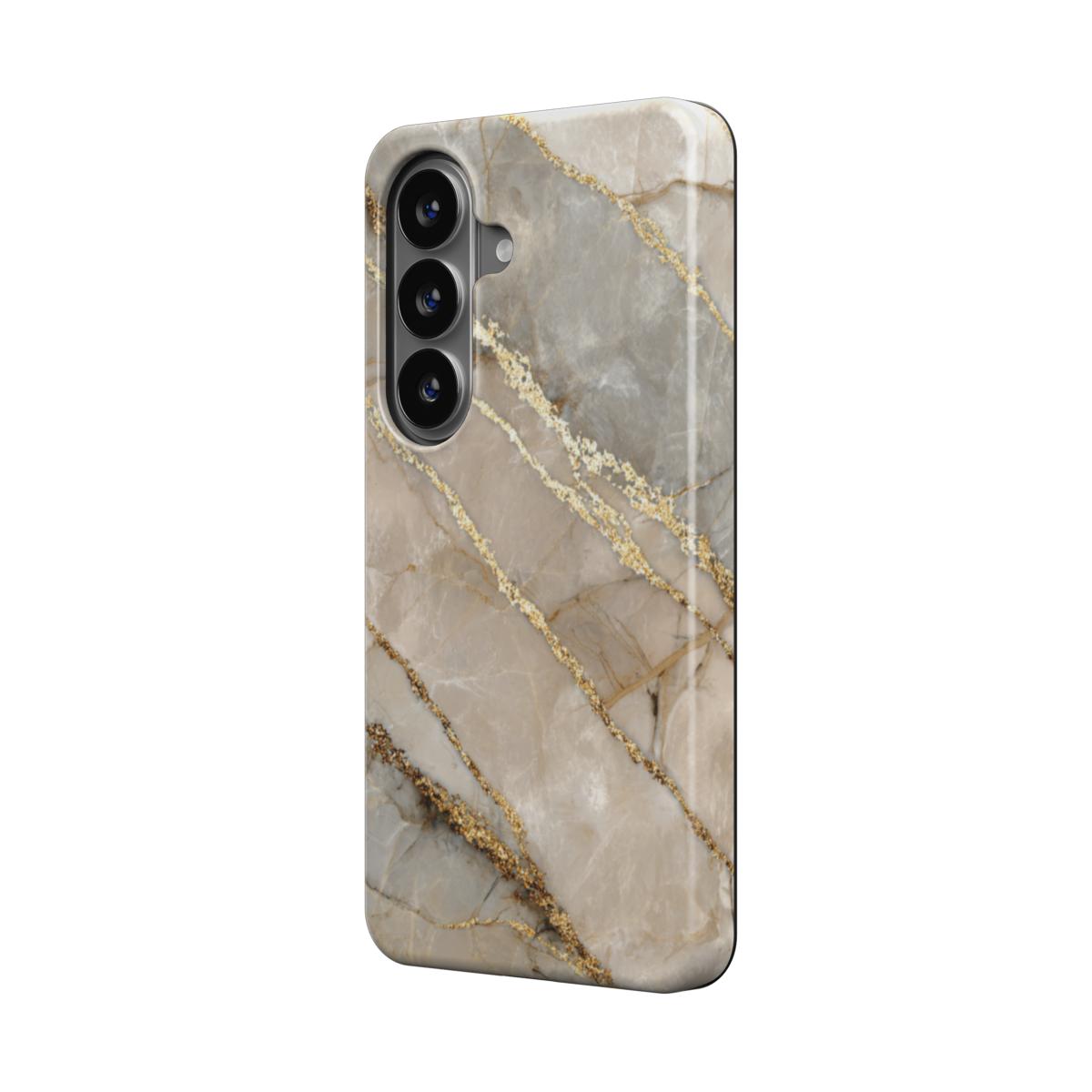 Golden Dune magnetische Handyhülle – goldenes Wüstenmuster in Sand- und Beigetönen – Samsung Seitenansicht