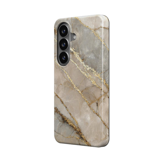 Golden Dune magnetische Handyhülle – goldenes Wüstenmuster in Sand- und Beigetönen – Samsung Seitenansicht