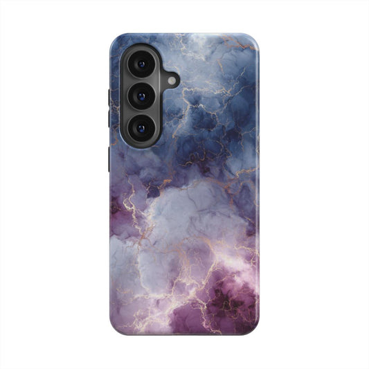 Nebula Quartz magnetische Handyhülle – Rückseite im Nebula Quartz Marmordesign – Samsung Rückansicht