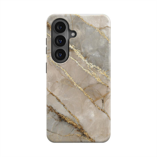 Golden Dune magnetische Handyhülle – Rückseite im Golden Dune Marmordesign – Samsung Rückansicht