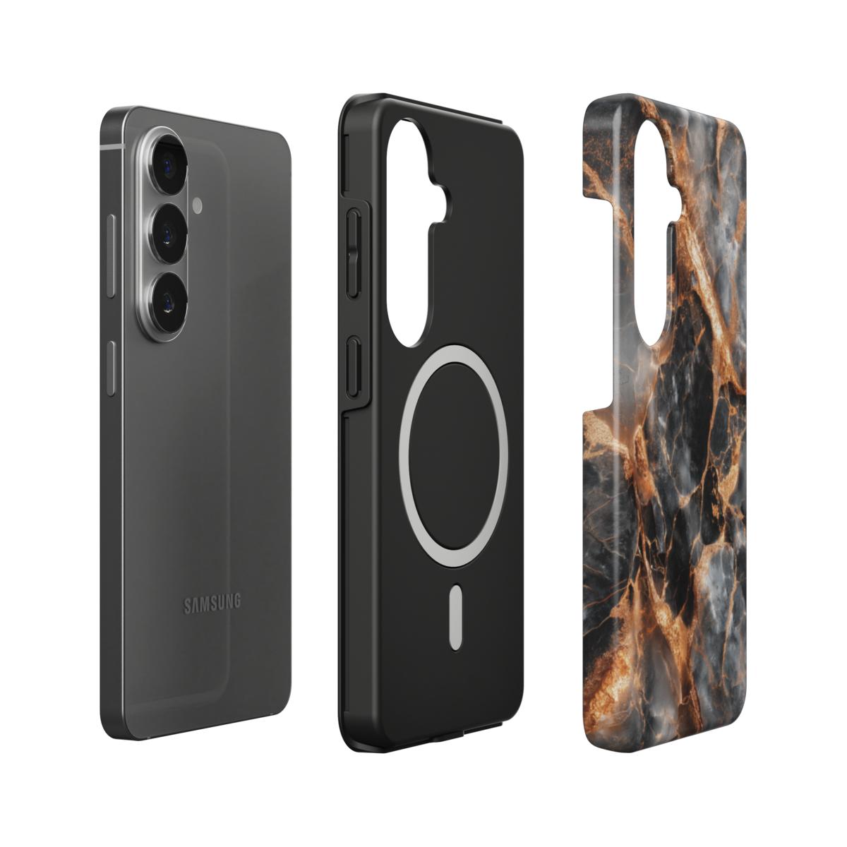 Obsidian Flame magnetische Handyhülle – Aufbau mit Magnetring und Design-Außenschale