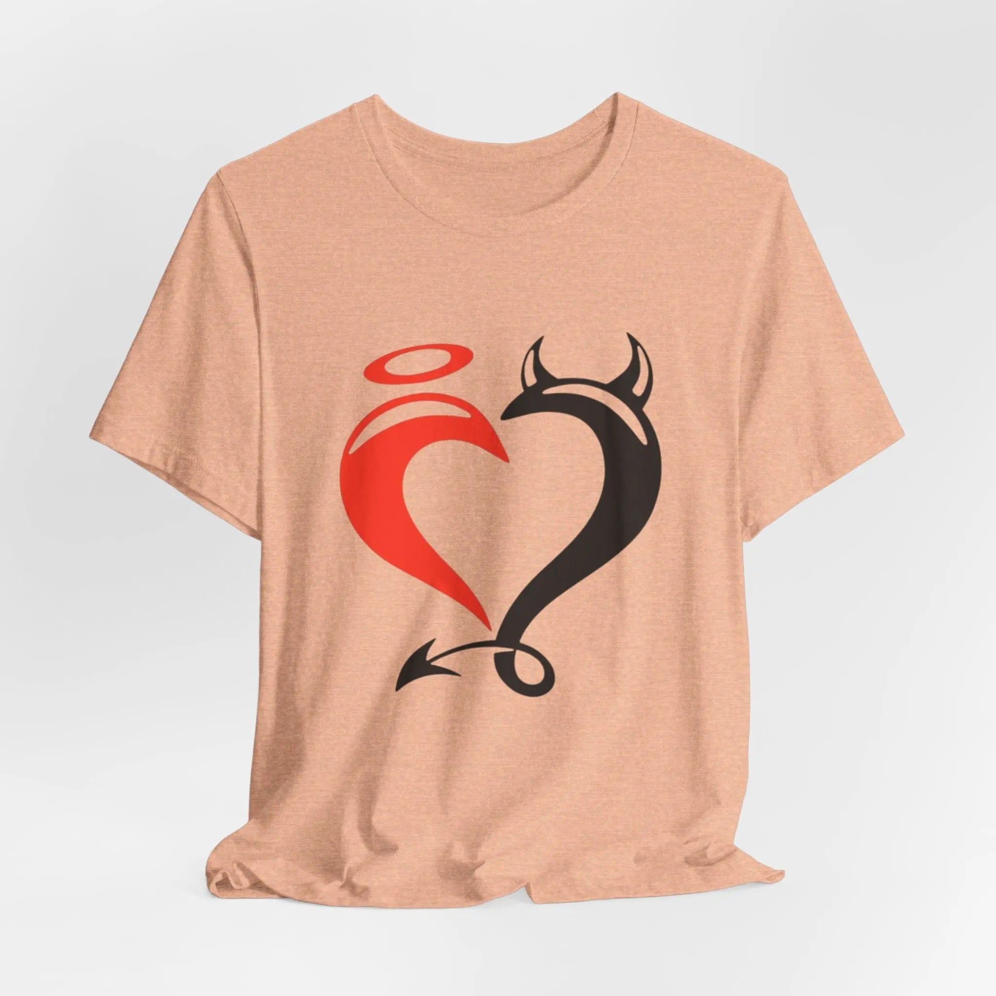 Angel & Devil Heart T-Shirt | Symbolisches Unisex Shirt mit Herz - Design - ElmunoT-Shirt