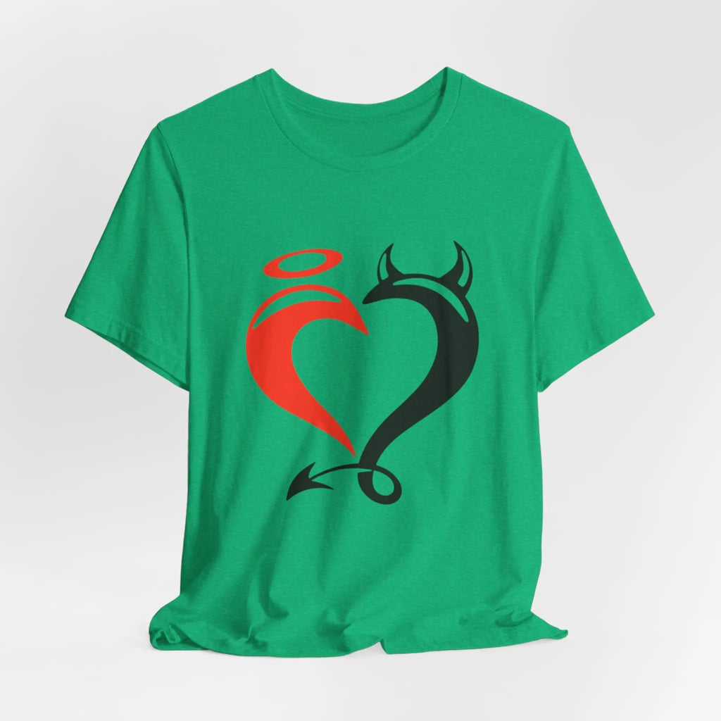 Angel & Devil Heart T-Shirt | Symbolisches Unisex Shirt mit Herz - Design - ElmunoT-Shirt