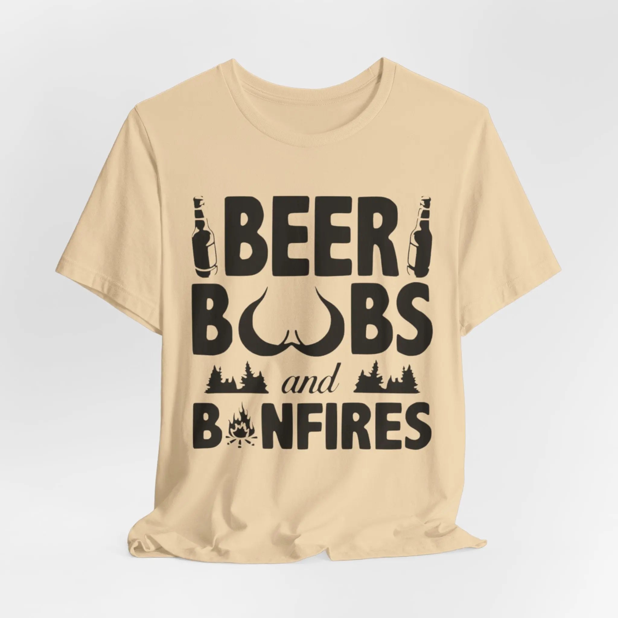 Beer, Boobs & Bonfires T-Shirt | Lustiges Lagerfeuer - Shirt für Männer – Unisex - ElmunoT-Shirt