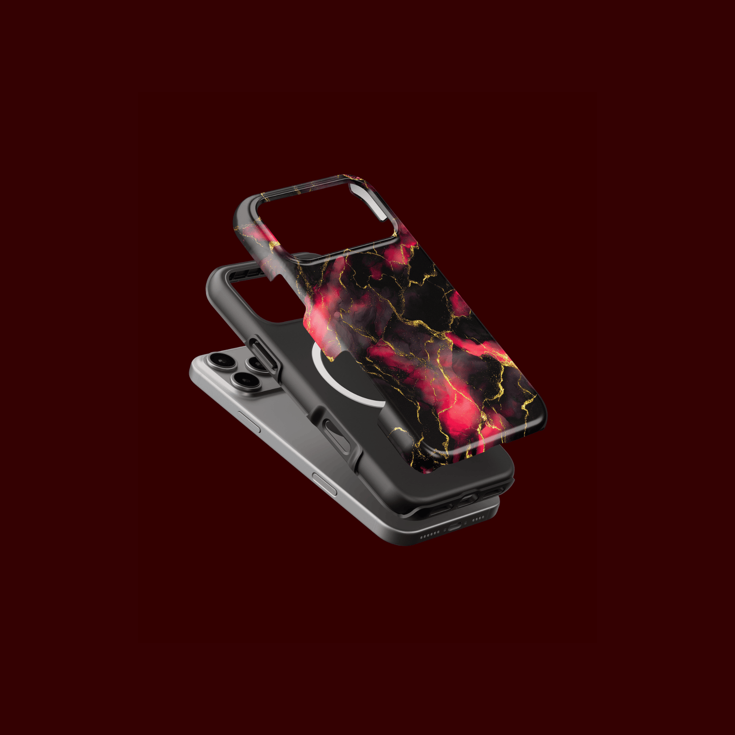 MagSafe-Variante mit Magnetring „Crimson Lava“