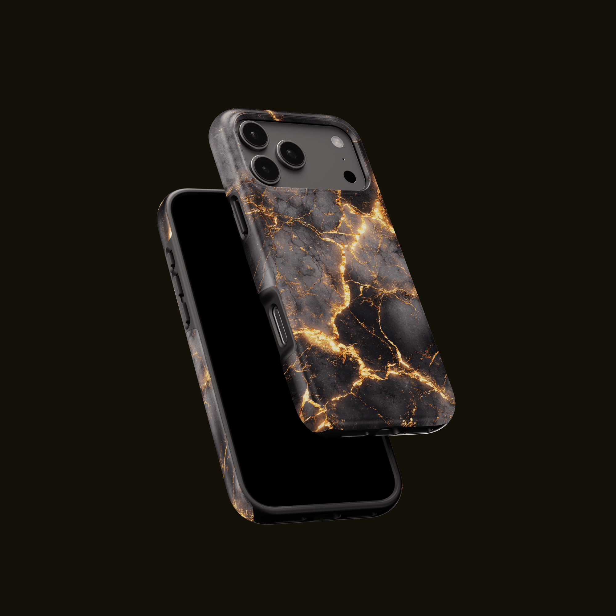 Golden Eruption Hülle – Vorder- und Rückansicht