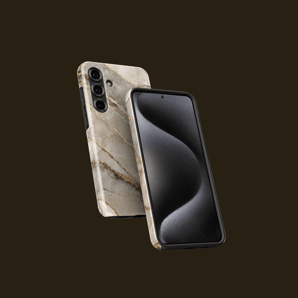 Golden Dune Marmorhülle – Vorderseite und Design