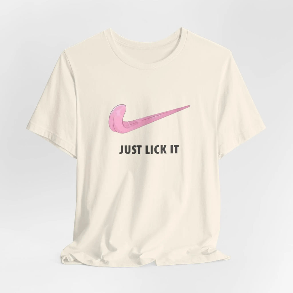 Just Lick It T-Shirt | Freches Unisex Shirt mit pinkem Design - ElmunoT-Shirt