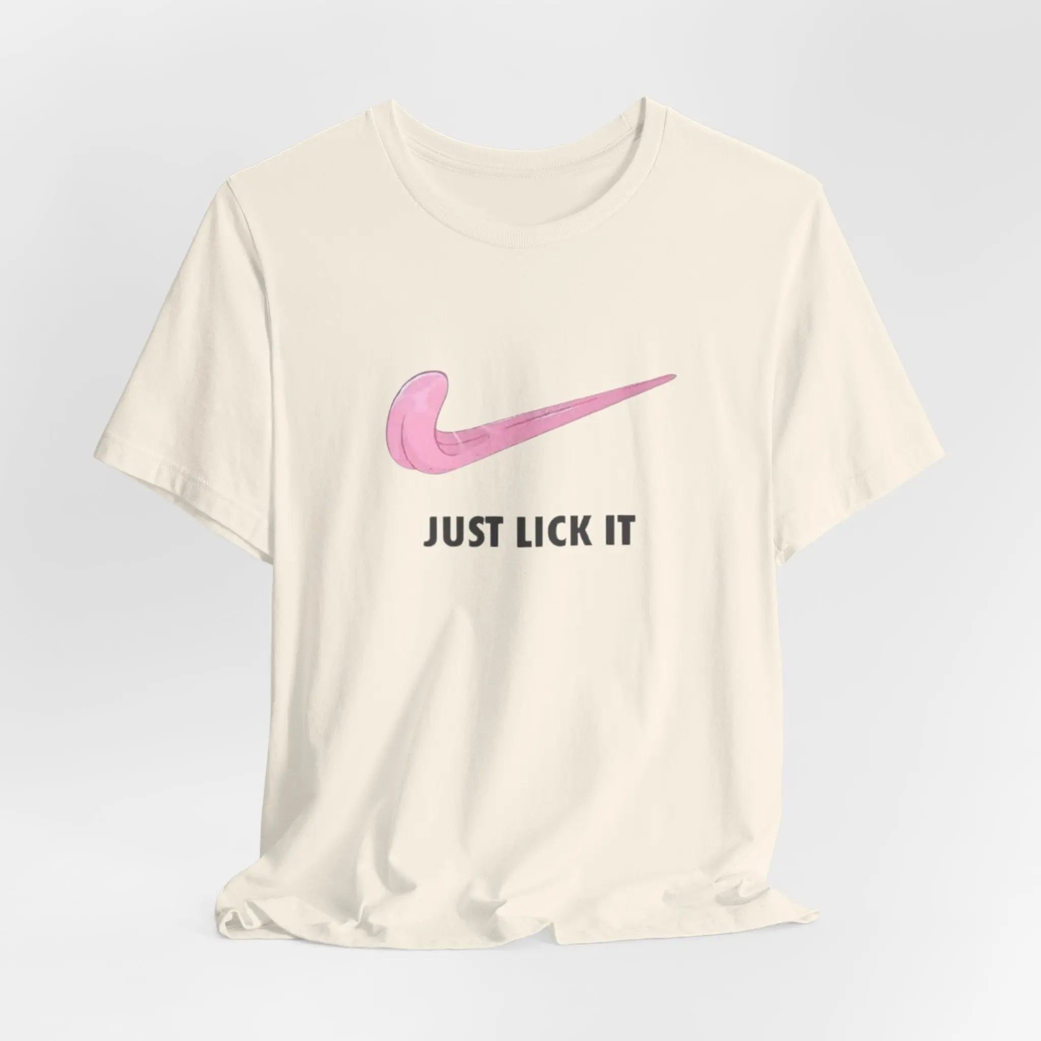 Just Lick It T-Shirt | Freches Unisex Shirt mit pinkem Design - ElmunoT-Shirt