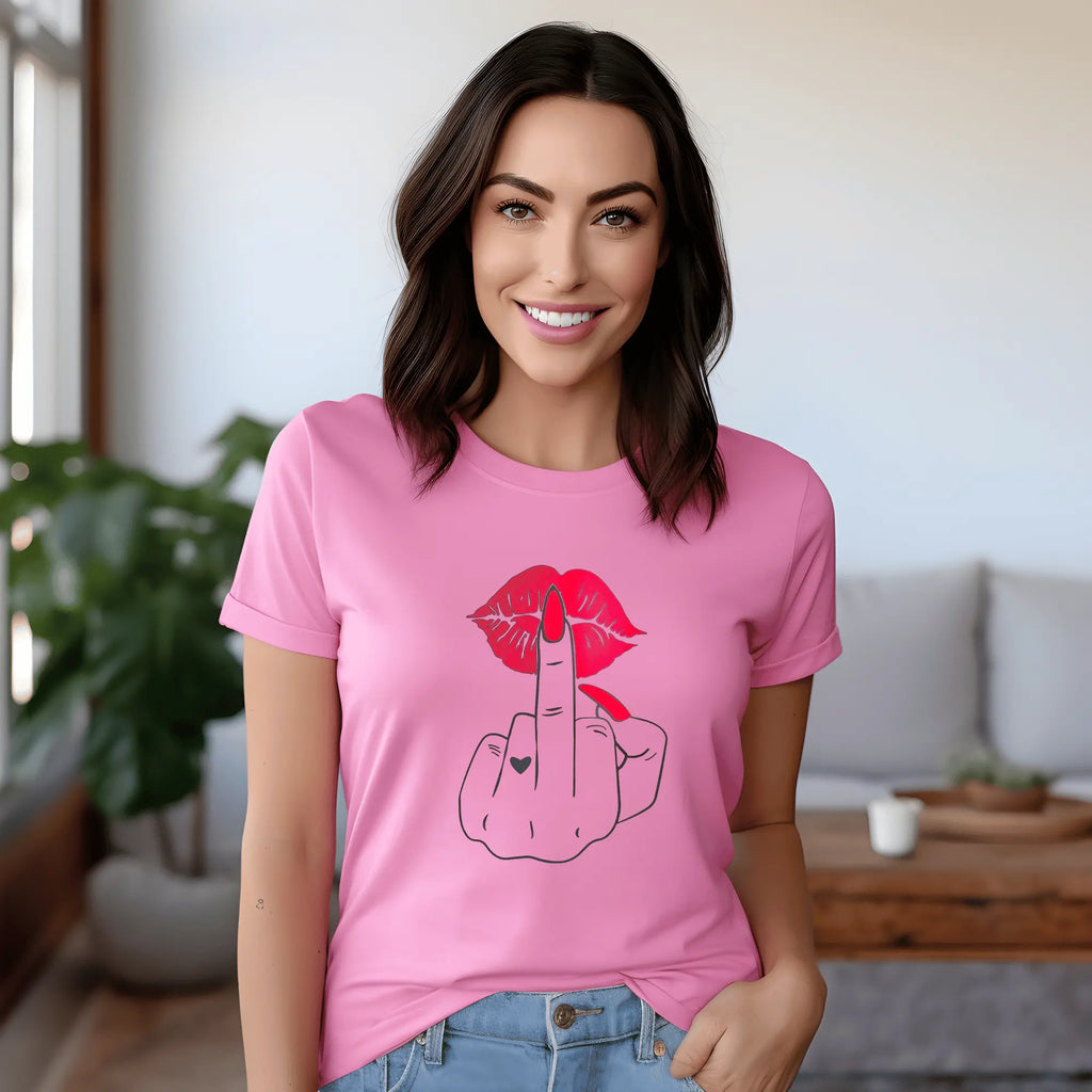 Kuss & Klare Ansage – Unisex T-Shirt mit frechem Print - ElmunoT-Shirt