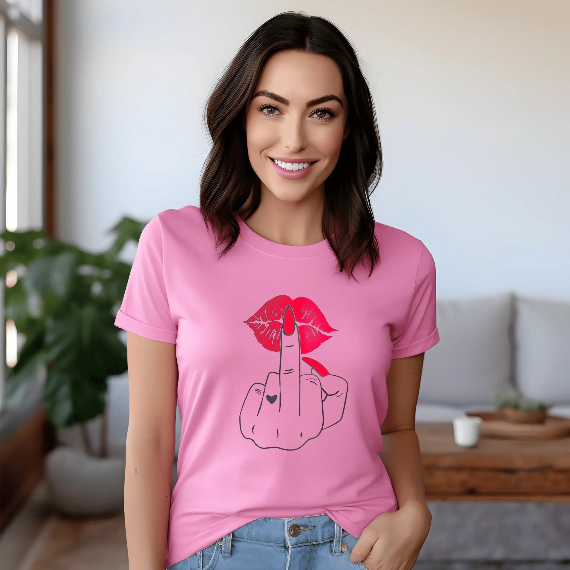 Kuss & Klare Ansage – Unisex T-Shirt mit frechem Print - ElmunoT-Shirt