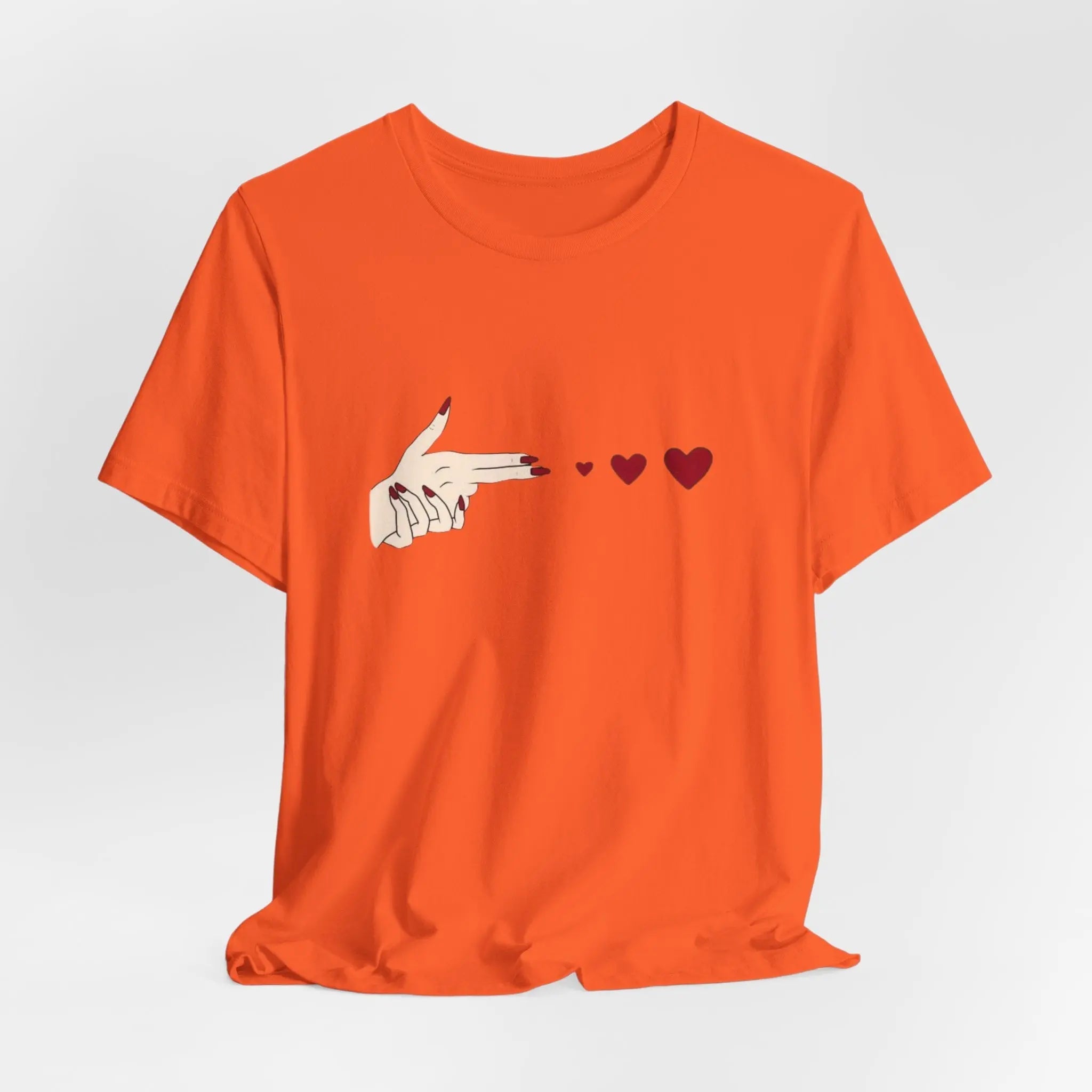 Love Shot T-Shirt | Verspieltes Herz - Motiv im Unisex Design – Hand mit Herz - Emoji - ElmunoT-Shirt