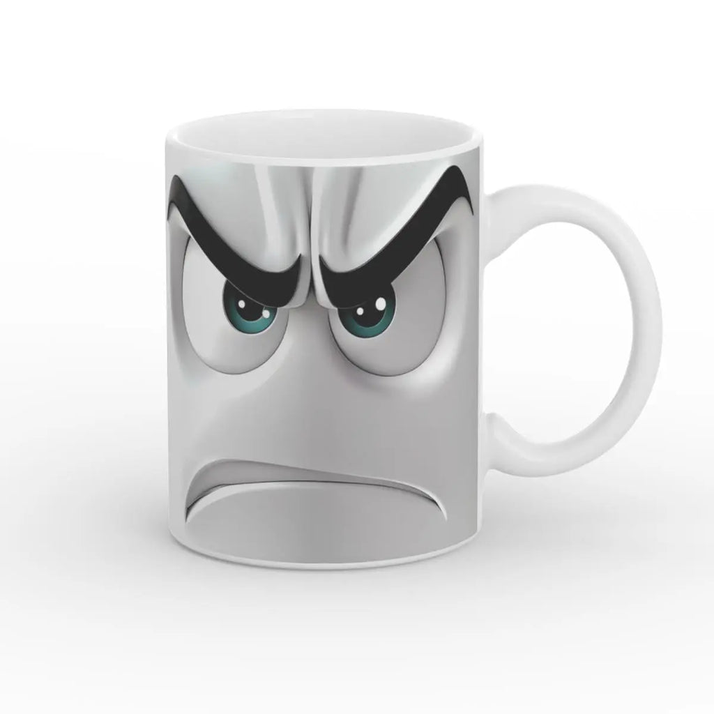 Hochwertige Kaffeetasse mit witzigem grimmigen Gesicht – ideal für das Büro