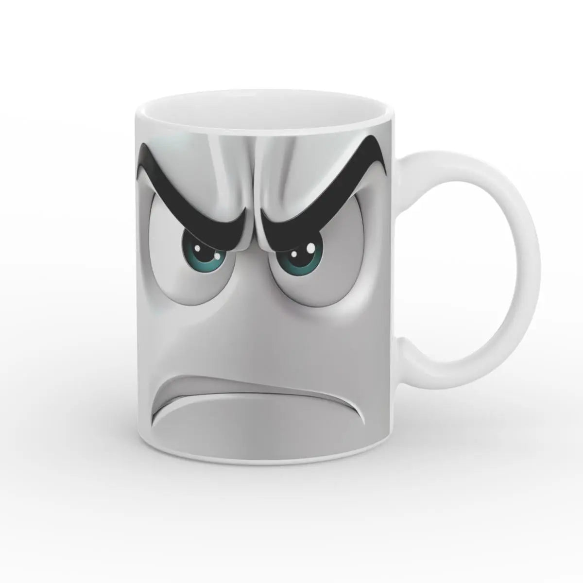 Hochwertige Kaffeetasse mit witzigem grimmigen Gesicht – ideal für das Büro